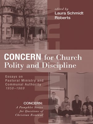 cover image of Concern for Church Polity and Discipline